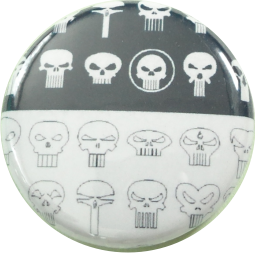 Skulls Badge black-white